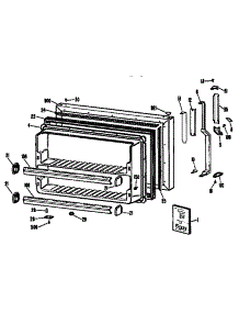 Freezer Door parts for Kenmore Refrigerator 363.9734727 (3639734727, 363 9734727) from AppliancePartsPros.com