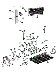 Unit parts for Kenmore Refrigerator 363.9734729 (3639734729, 363 9734729) from AppliancePartsPros.com