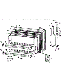 Freezer Door parts for Kenmore Refrigerator 363.9734788 (3639734788, 363 9734788) from AppliancePartsPros.com
