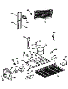 Unit parts for Kenmore Refrigerator 363.9735719 (3639735719, 363 9735719) from AppliancePartsPros.com