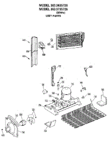 Unit parts for Kenmore Refrigerator 363.9735726 (3639735726, 363 9735726) from AppliancePartsPros.com