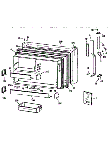Freezer Door parts for Kenmore Refrigerator 363.9735728 (3639735728, 363 9735728) from AppliancePartsPros.com
