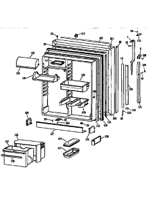 Fresh Food Door parts for Kenmore Refrigerator 363.9735787 (3639735787, 363 9735787) from AppliancePartsPros.com
