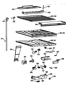 Compartment Separator parts for Kenmore Refrigerator 363.9735789 (3639735789, 363 9735789) from AppliancePartsPros.com