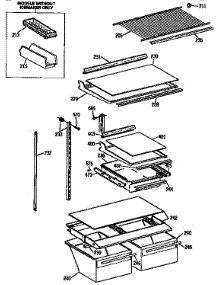 Shelf Parts parts for Kenmore Refrigerator 363.9738512 (3639738512, 363 9738512) from AppliancePartsPros.com
