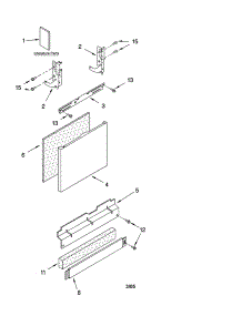 Door And Panel Parts parts for Kenmore Dishwasher 665.17289400 (66517289400, 665 17289400) from AppliancePartsPros.com