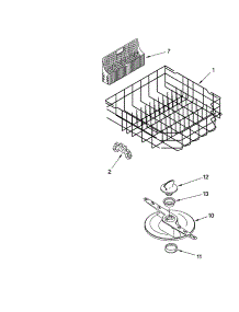 Lower Dishrack Parts parts for Kenmore Dishwasher 665.17334400 (66517334400, 665 17334400) from AppliancePartsPros.com