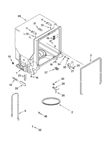 Tub And Frame Parts parts for Kenmore Dishwasher 665.17342300 (66517342300, 665 17342300) from AppliancePartsPros.com
