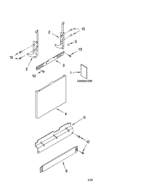Door And Panel Parts parts for Kenmore Dishwasher 665.17342300 (66517342300, 665 17342300) from AppliancePartsPros.com