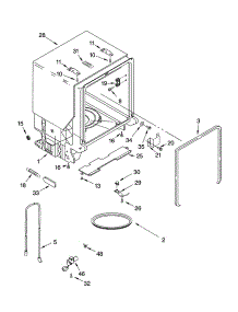 Tub And Frame Parts parts for Kenmore Dishwasher 665.17374300 (66517374300, 665 17374300) from AppliancePartsPros.com