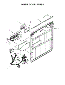 Inner Door Parts parts for Kenmore Dishwasher 665.17382N710 (66517382N710, 665 17382N710) from AppliancePartsPros.com