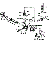 Pump And Motor Mechanism parts for Kenmore Dishwasher 363.1555991 (3631555991, 363 1555991) from AppliancePartsPros.com