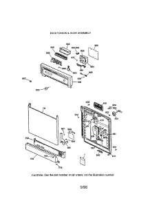 Escutcheon And Door Assembly parts for Kenmore Dishwasher 363.15565790 (36315565790, 363 15565790) from AppliancePartsPros.com