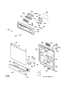 Escutcheon & Door Assembly parts for Kenmore Dishwasher 363.15565791 (36315565791, 363 15565791) from AppliancePartsPros.com
