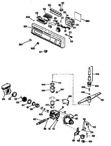 Escutcheon And Motor Assembly parts for Kenmore Dishwasher 363.1556990 (3631556990, 363 1556990) from AppliancePartsPros.com