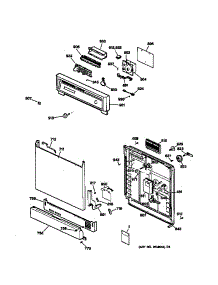Escutcheon & Door Assembly parts for Kenmore Dishwasher 363.15655891 (36315655891, 363 15655891) from AppliancePartsPros.com