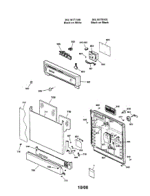 Escutcheon & Door parts for Kenmore Dishwasher 363.16171100 (36316171100, 363 16171100) from AppliancePartsPros.com
