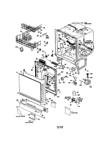 Dishwasher (363.1654195) parts for Kenmore Dishwasher 363.1654195 (3631654195, 363 1654195) from AppliancePartsPros.com