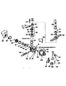 Motor Pump Mechanism parts for Kenmore Dishwasher 363.1654593 (3631654593, 363 1654593) from AppliancePartsPros.com