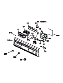 Escutcheon Assembly parts for Kenmore Dishwasher 363.1654994 (3631654994, 363 1654994) from AppliancePartsPros.com