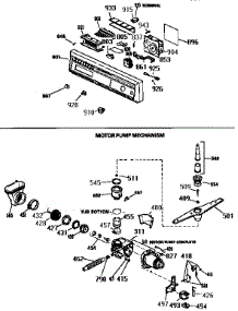 Escutcheon Assy / Motor Pump Mechan parts for Kenmore Dishwasher 363.1655190 (3631655190, 363 1655190) from AppliancePartsPros.com
