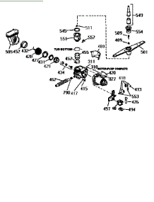 Motor Pump Mechanism parts for Kenmore Dishwasher 363.1655191 (3631655191, 363 1655191) from AppliancePartsPros.com