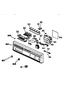 Escutcheon Assembly parts for Kenmore Dishwasher 363.1656991 (3631656991, 363 1656991) from AppliancePartsPros.com