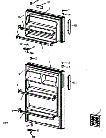 Doors parts for Kenmore Refrigerator 363.37400791 (36337400791, 363 37400791) from AppliancePartsPros.com