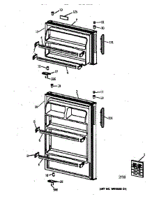 Doors parts for Kenmore Refrigerator 363.37400792 (36337400792, 363 37400792) from AppliancePartsPros.com