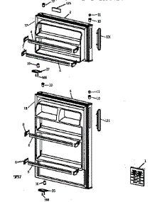 Doors parts for Kenmore Refrigerator 363.37401791 (36337401791, 363 37401791) from AppliancePartsPros.com