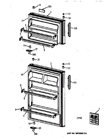 Doors parts for Kenmore Refrigerator 363.37401792 (36337401792, 363 37401792) from AppliancePartsPros.com