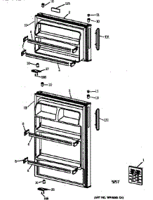 Doors parts for Kenmore Refrigerator 363.37409791 (36337409791, 363 37409791) from AppliancePartsPros.com