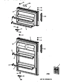 Doors parts for Kenmore Refrigerator 363.37409792 (36337409792, 363 37409792) from AppliancePartsPros.com