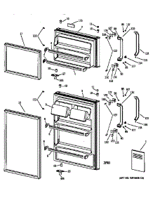 Doors parts for Kenmore Refrigerator 363.37450792 (36337450792, 363 37450792) from AppliancePartsPros.com