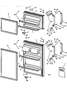 Doors parts for Kenmore Refrigerator 363.37458791 (36337458791, 363 37458791) from AppliancePartsPros.com