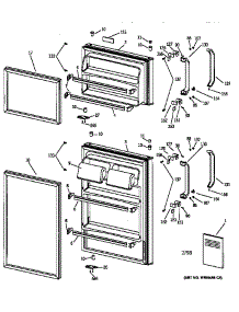 Doors parts for Kenmore Refrigerator 363.37458792 (36337458792, 363 37458792) from AppliancePartsPros.com