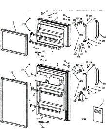 Doors parts for Kenmore Refrigerator 363.37459791 (36337459791, 363 37459791) from AppliancePartsPros.com