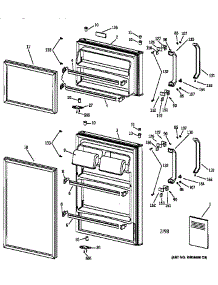 Doors parts for Kenmore Refrigerator 363.37459792 (36337459792, 363 37459792) from AppliancePartsPros.com