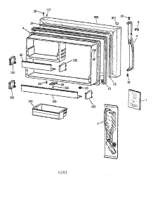 Freezer Door parts for Kenmore Refrigerator 363.60247000 (36360247000, 363 60247000) from AppliancePartsPros.com