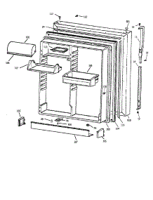 Fresh Food Door parts for Kenmore Refrigerator 363.60247000 (36360247000, 363 60247000) from AppliancePartsPros.com
