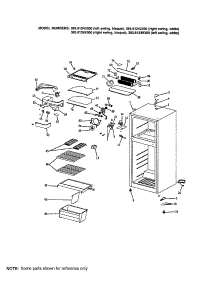 Unit parts for Kenmore Refrigerator 363.61249300 (36361249300, 363 61249300) from AppliancePartsPros.com