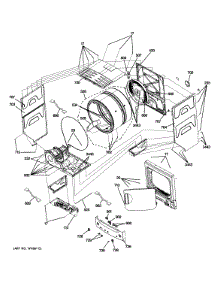 Cabinet (1) parts for Kenmore Washer Dryer Combo 363.61542211 (36361542211, 363 61542211) from AppliancePartsPros.com