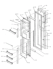 Freezer Door parts for Kenmore Refrigerator 596.9500910 (5969500910, 596 9500910) from AppliancePartsPros.com