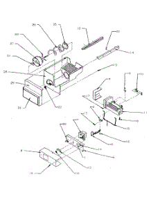 Ice Bucket And Ice Maker parts for Kenmore Refrigerator 596.9500910 (5969500910, 596 9500910) from AppliancePartsPros.com