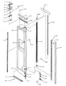 Freezer Door parts for Kenmore Refrigerator 596.9500910 (5969500910, 596 9500910) from AppliancePartsPros.com