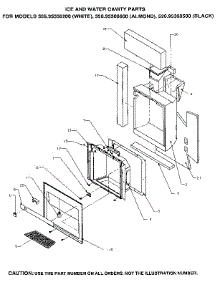 Ice And Water Cavity parts for Kenmore Refrigerator 596.95308200 (59695308200, 596 95308200) from AppliancePartsPros.com