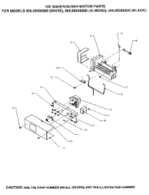 Ice Maker / Auger Motor parts for Kenmore Refrigerator 596.95308800 (59695308800, 596 95308800) from AppliancePartsPros.com