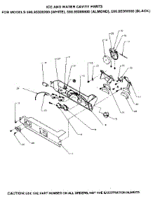 Ice And Water Cavity parts for Kenmore Refrigerator 596.95308800 (59695308800, 596 95308800) from AppliancePartsPros.com