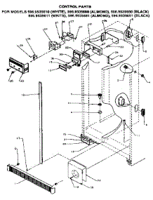 Control parts for Kenmore Refrigerator 596.9535611 (5969535611, 596 9535611) from AppliancePartsPros.com