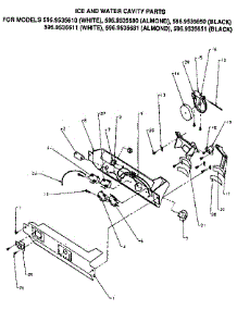 Ice And Water Cavity parts for Kenmore Refrigerator 596.9535680 (5969535680, 596 9535680) from AppliancePartsPros.com